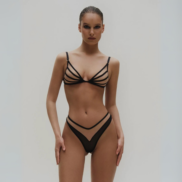 Selene – Strappy Sheer Lingerie Set